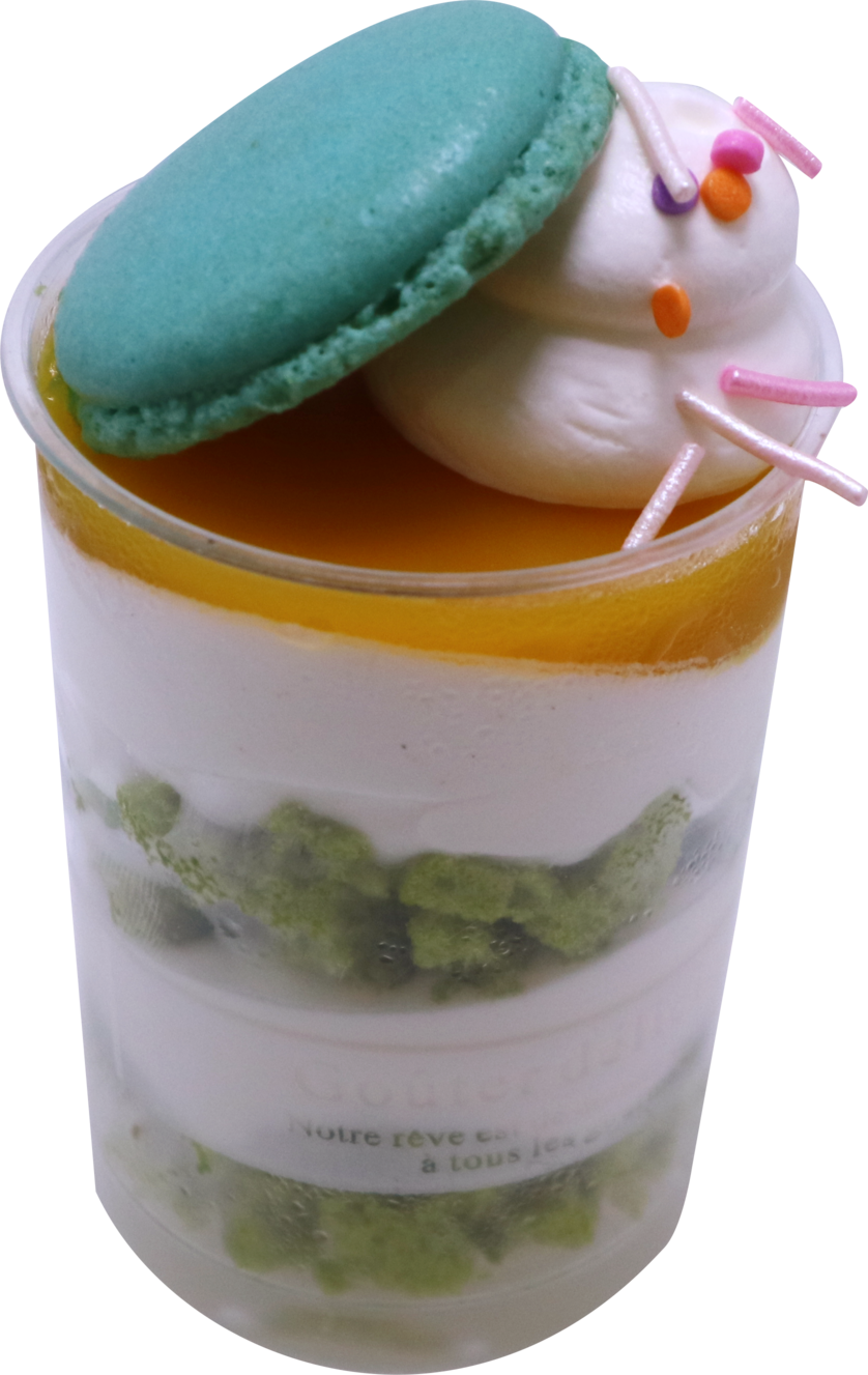 芒果抹茶慕斯杯